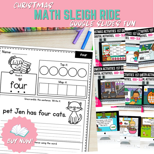 Christmas Math Sleigh Ride - Google Slides Fun