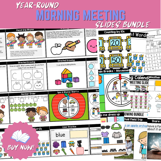 Year-Round Morning Meeting Slides Bundle