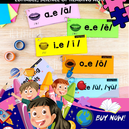 Decodable Words and Sentences Strips MEGA BUNDLE (Editable) - Aligned with Science of Reading for Grades K-2