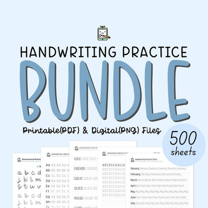 Handwriting Worksheets | CURSIVE PRINT BUNDLE for Older Students (1-8th Grade)