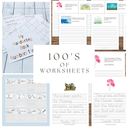 Handwriting Worksheets | CURSIVE PRINT BUNDLE for Older Students (1-8th Grade)